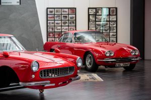 Ferrari cars at Lamborghini Museum Exhibition Space