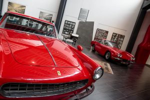Ferrari cars at Lamborghini Museum Exhibition Space