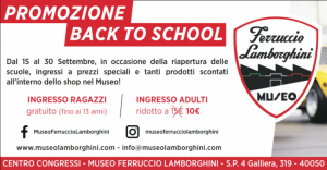 Promozione Back To School - Museo Ferruccio Lamborghini
